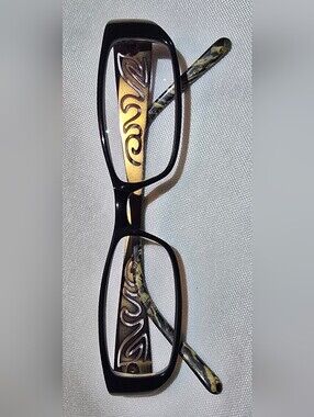 Jill Stuart Black Frames with Gold Accent and Tortoiseshell Temples